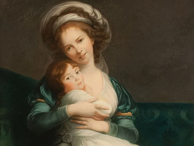 1862-Alice Underwood Fitch - Ritratto di una signora che tiene in braccio un bambino piccolo